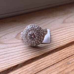 Sapphire 925 Sterling Silver Ring size 6 - engagement style